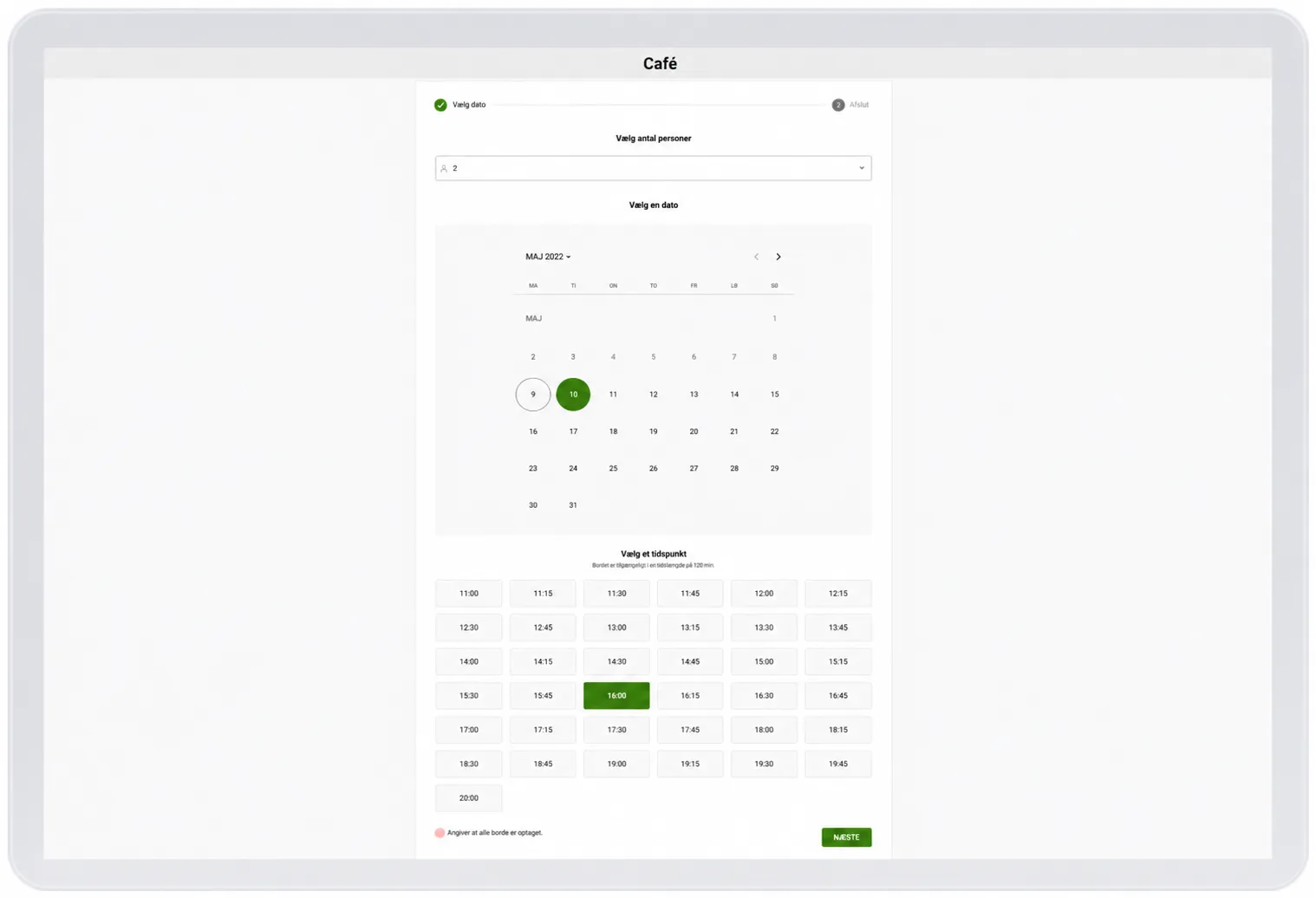 Online booking